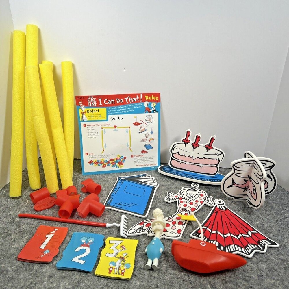 2007 Cat in the Hat I Can Do That Game Replacement Parts Pieces ALL EXCEPT BALL